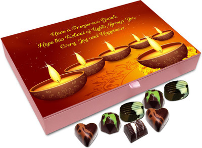 

Chocholik Diwali Sweets - Have A Blessed And Prosperous Diwali Chocolate Box - 12pc Truffles(144 g)