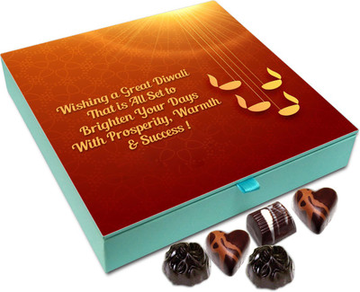 

Chocholik Diwali Sweets - Wishing Everyone A Great Diwali Chocolate Box - 9pc Truffles(108 g)
