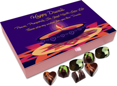 

Chocholik Diwali Sweets - I Wish You Live In Peace And Harmony On This Diwali Chocolate Box - 12pc Truffles(144 g)