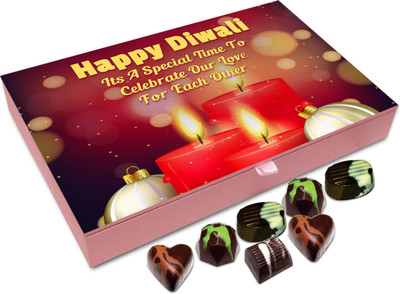 

Chocholik Diwali Sweets - Lets Celebrate Diwali With All Our Close Ones Chocolate Box - 12pc Truffles(144 g)