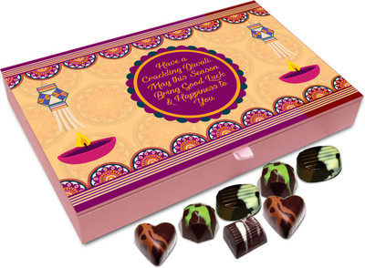 

Chocholik Diwali Sweets - Have A Cracking Diwali Chocolate Box - 12pc Truffles(144 g)