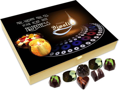 

Chocholik Diwali Sweets - May Lord Fill Your Home With Happiness On Diwali Chocolate Box - 20pc Truffles(240 g)
