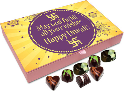

Chocholik Diwali Sweets - May God Fulfill All Your Wishes On This Deepawali Chocolate Box - 12pc Truffles(144 g)