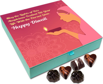 

Chocholik Diwali Sweets - May Diwali Brings Eternal Peace In You Chocolate Box - 9pc Truffles(108 g)