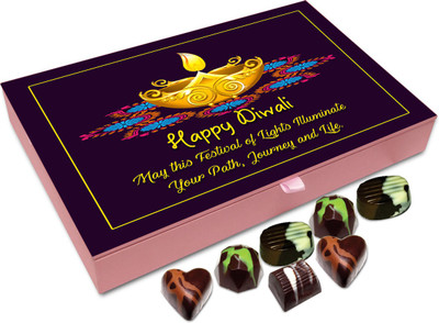 

Chocholik Diwali Sweets - May Festival Of Diwali Illuminate You Life Today And Beyond Chocolate Box - 12pc Truffles(144 g)