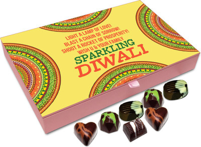 

Chocholik Diwali Sweets - Wishing You And All Your Family A Very Happy Diwali Chocolate Box - 12pc Truffles(144 g)