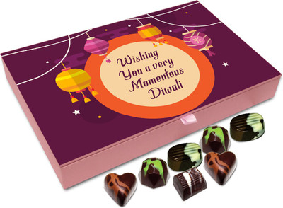 

Chocholik Diwali Sweets - Wishing You A Happy And Momentous Diwali Chocolate Box - 12pc Truffles(144 g)