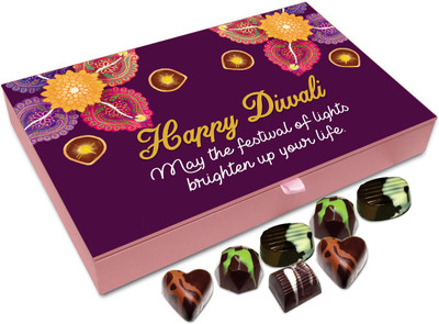 

Chocholik Diwali Sweets - May The Festival Of Deepawali Brighten Up Your Life Chocolate Box - 12pc Truffles(144 g)