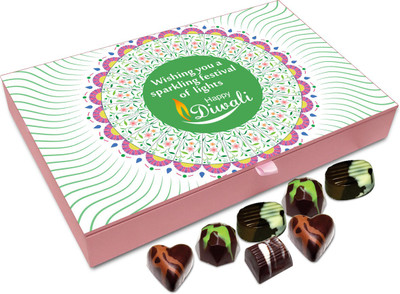 

Chocholik Diwali Sweets - Wishing You A Sparkling And Safe Diwali Chocolate Box - 12pc Truffles(144 g)