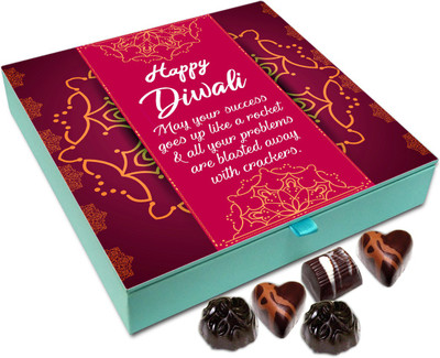 

Chocholik Diwali Sweets - May Your Success Goes UP Like Rocket This Diwali Chocolate Box - 9pc Truffles(108 g)