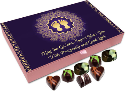 

Chocholik Diwali Sweets - May Goddess Lakshmi Bless You For Success Chocolate Box - 12pc Truffles(144 g)