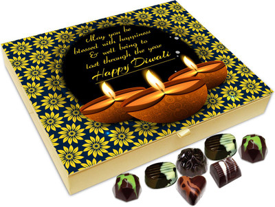 

Chocholik Diwali Sweets - May You Be Blessed With Health And Happiness On This Diwali Chocolate Box - 20pc Truffles(240 g)