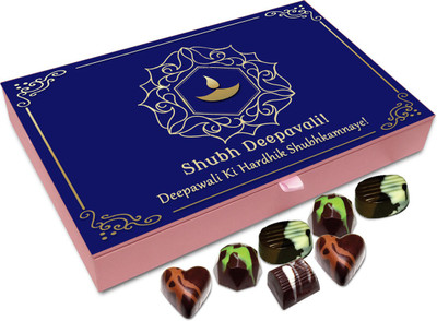 

Chocholik Diwali Sweets - Shubh Deepawali And Stay Safe All My Friends Chocolate Box - 12pc Truffles(144 g)