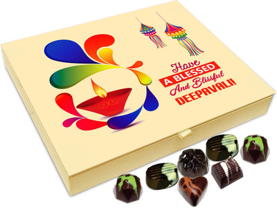

Chocholik Diwali Sweets - Have A Blessed And Blissful Diwali Chocolate Box - 20pc Truffles(240 g)