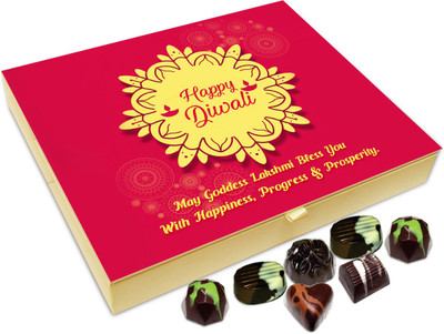 

Chocholik Diwali Sweets - May Goddess Lakshmi Enlighten Your Life This Diwali Chocolate Box - 20pc Truffles(240 g)