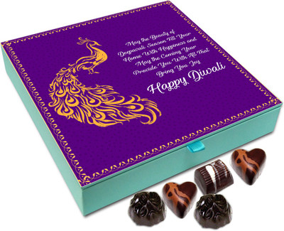 

Chocholik Diwali Sweets - May The Charm Of Diwali Fill Your Life With Happiness Chocolate Box - 9pc Truffles(108 g)