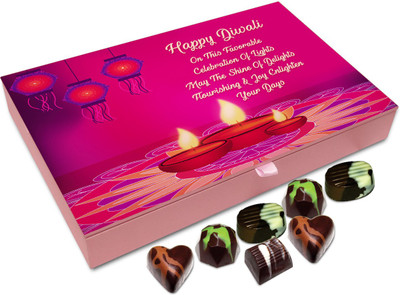 

Chocholik Diwali Sweets - May The Shine Of Diwali Enlighten Your Days Chocolate Box - 12pc Truffles(144 g)