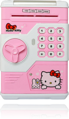 

Toys Factory Piggy Bank In Beautiful Hello Kitty Cartoon Print 901 ( MANY COLOURS) Coin Bank(Pink, Multicolor)