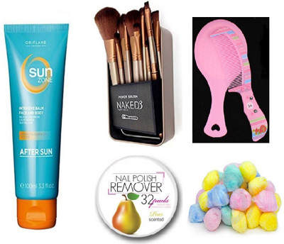 

Oriflame Sweden Sun Zone Intensive Balm Face and Body After Sun - 100 ml with Imported Makeup Brush Set (12 Pcs)(Set of 5)