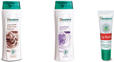 

Himalaya coca butter intensive body lotion, soothing body lotion, lip balm(Set of 3)