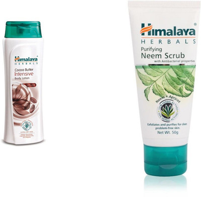 

Himalaya coca butter intensive body lotion, purifying neem scrub(Set of 2)