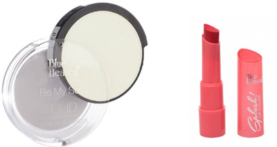 

Blue Heaven Ultra High Definition Compressed Powder-01 with splash lipstick-303(Set of 2)