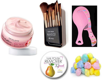 

Oriflame Sweden Love Nature Night Cream Wild Rose with Imported Makeup Brush Set (12 Pcs)(Set of 5)