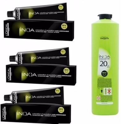 3% OFF on L'Oreal Paris Inoa No 3 ( Dark Brown ) With 20 Volume 6% Developer Hair Color(green, black) on Flipkart 3% OFF on L'Oreal Paris Inoa No 3 ( Dark Brown ) With 20 Volume 6% Developer Hair Color(green, black) on Flipkart