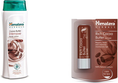 

Himalaya coca butter intensive body lotion, rich coca butter lip care(Set of 2)