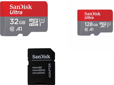 

SanDisk 32gb Ultra A1 Memory Card with 128gb Ultra A1 Memory Card with Adapter Combo Set