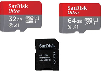 

SanDisk 32gb Ultra A1 Memory Card with 64gb Ultra A1 Memory Card with Adapter Combo Set