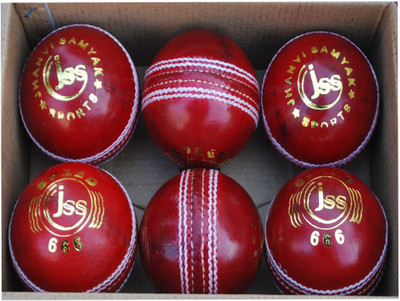 

jss jss501 Cricket Leather Ball(Pack of 6, Red)