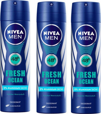 

Nivea FRESH OCEN Deodorant Spray - For Men(140 ml, Pack of 3)