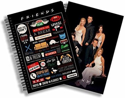 

MC SID RAZZ A5 Notebook(Official "Friends - Tv Series" Combo pack of 2 , Infographic Notebook + Black Tie Notebook , licensed by Warner Bros,USA, Multicolor, Pack of 2)