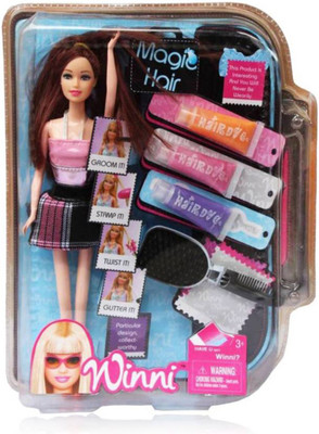 

Akshat Beautiful Winni Magic Hair Doll set with 3 colors(Multicolor)