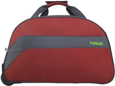 

TIMUS BOLT 55 CM RUST 2 WHEEL DUFFLE FOR TRAVEL - CABIN LUGGAGE Duffel Strolley Bag(Red)