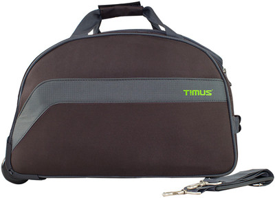 

TIMUS BOLT 55 CM COFFEE 2 WHEEL DUFFLE FOR TRAVEL - CABIN LUGGAGE Duffel Strolley Bag(Brown)
