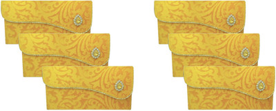 

FashBlush Kraft Handmade Festivals/ Gifts/Shagun/Cash Wedding Envelopes (Pack Of 6) Envelopes(Pack of 6 Yellow, Gold)