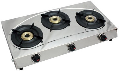 

yallowchilli 02258 Stainless Steel Manual Gas Stove(3 Burners)
