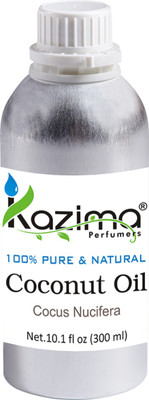 

KAZIMA Coconut Cold Pressed Carrier Oil (300ML) 100% Pure Natural & Undiluted For Skin care & Hair treatment(300 ml)