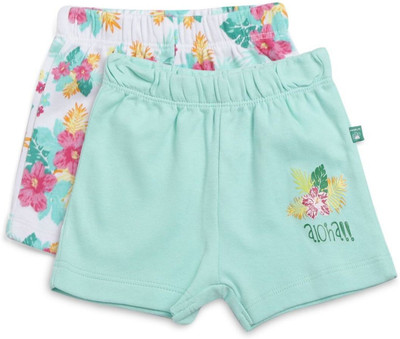 

Mini Klub Short For Girls Casual Printed Cotton(Green, Pack of 3, Light green