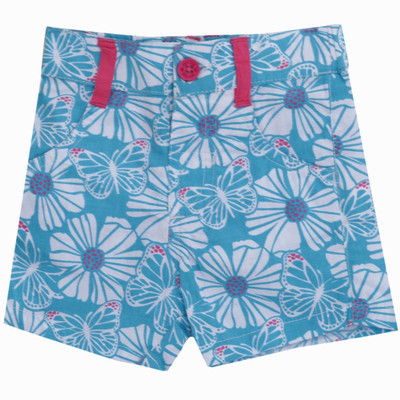 

Mini Klub Short For Girls Casual Printed Cotton(Blue, Pack of 1, Teal