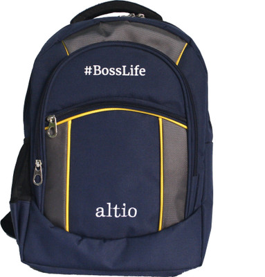 

Altio India 15.6 inch Laptop Backpack(Blue), Navy blue & gray