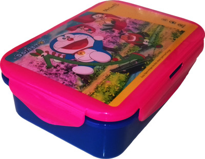 

KIDOZ KINGDOM LUNCH BOX DORAEMON PINK YELLOW SPARKS MEDIUM 1 Containers Lunch Box(500 ml), Multicolor