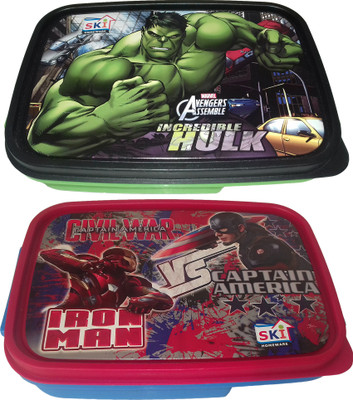 

KIDOZ KINGDOM LUNCH BOX AVENGERS HULK AND CIVIL WAR 1 Containers Lunch Box(500 ml), Multicolor