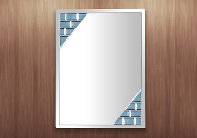 

CREATIVE GLASS STUDIO 60-BLUE BRICKS Decorative Mirror(Rectangle Finish : Bevelling Finish)