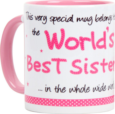 

Floweraura Sweetest Relation Ceramic Mug(350 ml), Multicolor