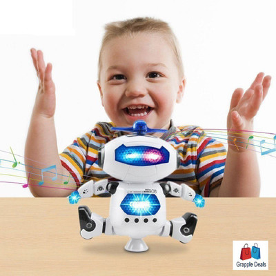 

GRAPPLE DEALS Dancing And Musical 3D Robot With 360 Rotation And LED Lights For Smarter Kids.(Multicolor)