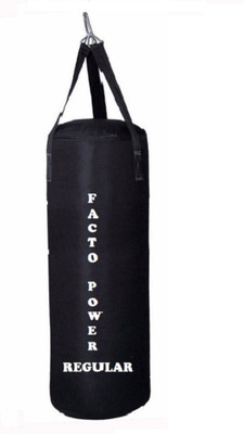 

FACTO POWER Regular 4.5 Feet Long, Synthetic Leather Material, Black Color, Unfilled with Hanging Straps Hanging Bag(4.5, 54 kg)