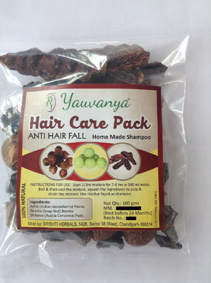 

Yauvanya Make at Home Shampoo hair care kit (Anti Hairfall, sulphate & Paraben free, 100% natural, chemical free) - 3X100 gms(300 ml)
